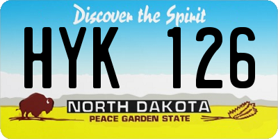 ND license plate HYK126