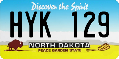 ND license plate HYK129