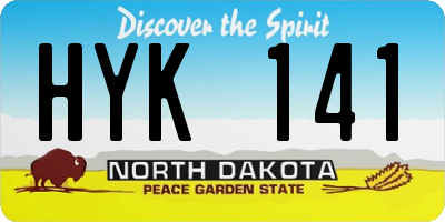 ND license plate HYK141