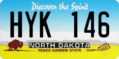 ND license plate HYK146