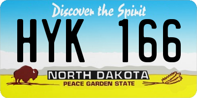 ND license plate HYK166