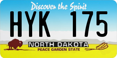 ND license plate HYK175
