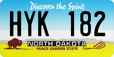 ND license plate HYK182
