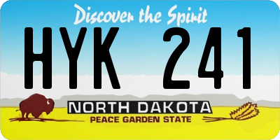 ND license plate HYK241