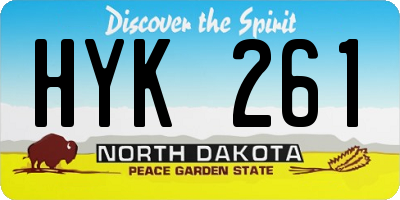 ND license plate HYK261