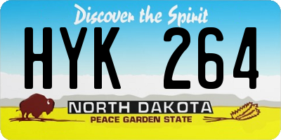 ND license plate HYK264