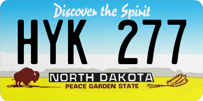 ND license plate HYK277