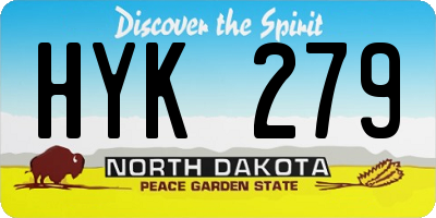ND license plate HYK279