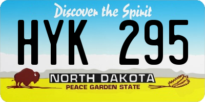 ND license plate HYK295