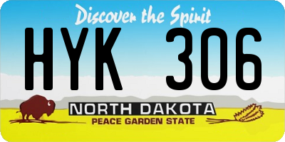 ND license plate HYK306