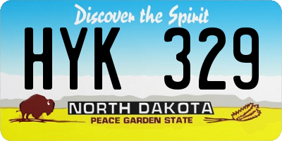 ND license plate HYK329