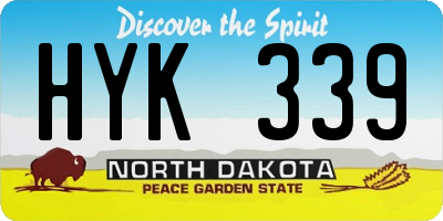 ND license plate HYK339