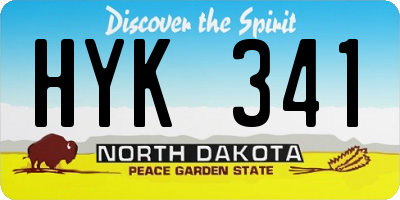 ND license plate HYK341