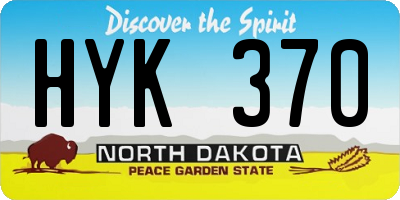 ND license plate HYK370