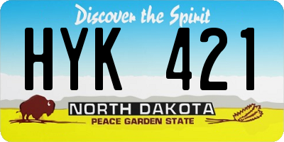 ND license plate HYK421