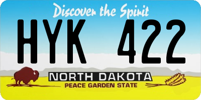 ND license plate HYK422