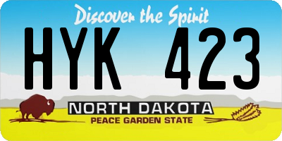 ND license plate HYK423