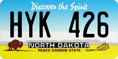 ND license plate HYK426