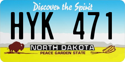 ND license plate HYK471