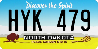 ND license plate HYK479