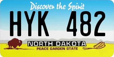 ND license plate HYK482