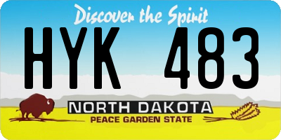 ND license plate HYK483
