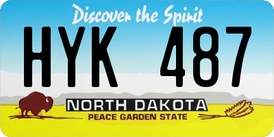 ND license plate HYK487