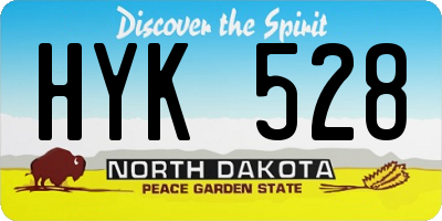 ND license plate HYK528