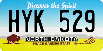 ND license plate HYK529