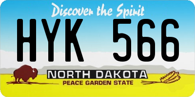 ND license plate HYK566