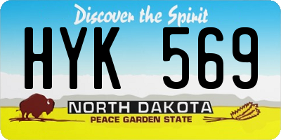 ND license plate HYK569