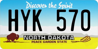 ND license plate HYK570