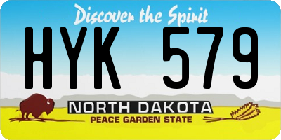 ND license plate HYK579