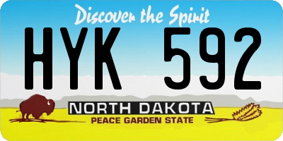 ND license plate HYK592