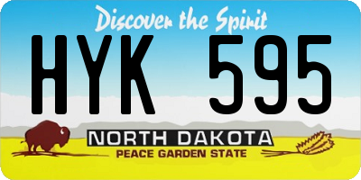 ND license plate HYK595
