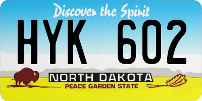 ND license plate HYK602
