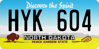 ND license plate HYK604