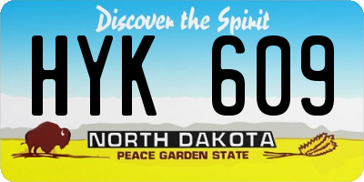 ND license plate HYK609