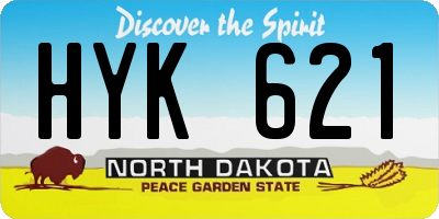 ND license plate HYK621
