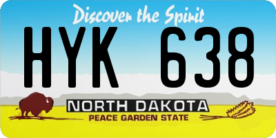 ND license plate HYK638