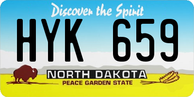 ND license plate HYK659