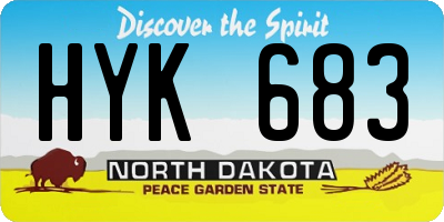 ND license plate HYK683