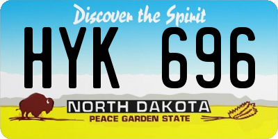 ND license plate HYK696