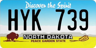 ND license plate HYK739