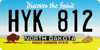 ND license plate HYK812