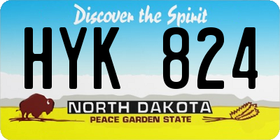 ND license plate HYK824