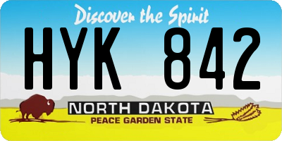 ND license plate HYK842