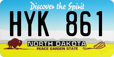 ND license plate HYK861