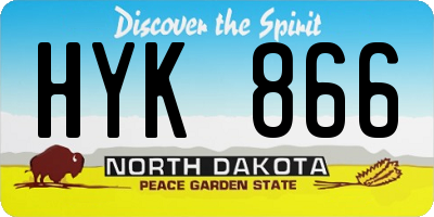 ND license plate HYK866