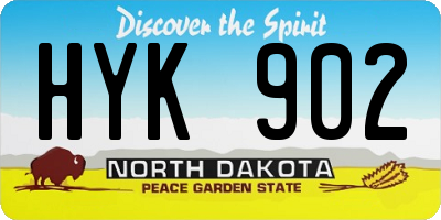 ND license plate HYK902